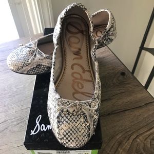 Sam Edelman Crocked Metallic Ballet Flat sz 9.5